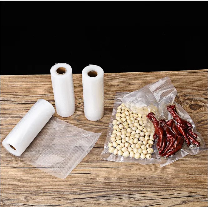 FreshpackPro 5 Meter Plastik Vacum / Vacuum Sealer Packing Roll Embossed Food Grade Vacum Sealer Embos