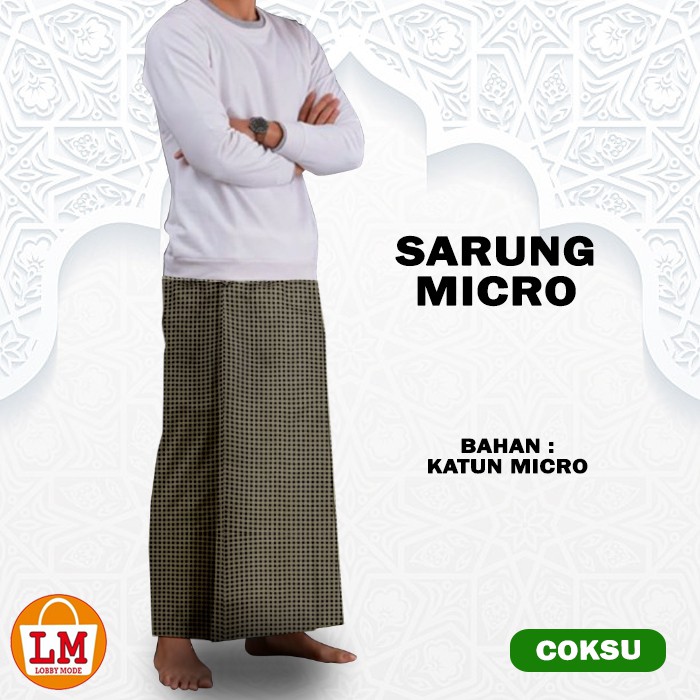 TERMURAH TERBARU Fashion Pria Muslim SARUNG MICRO Bahan Katun Micro Ukuran Jumbo Dewasa LMS 24239