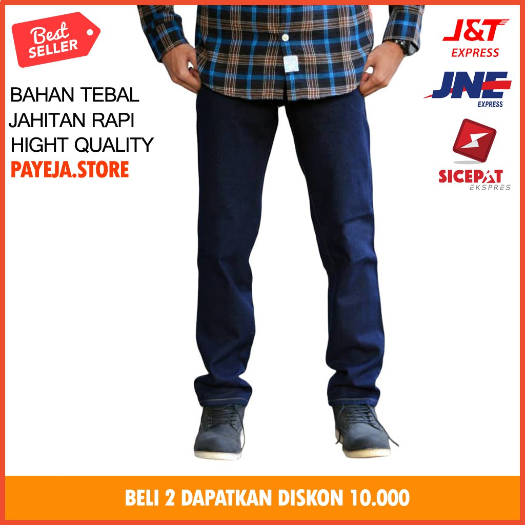 Celana Pria Jeans JUMBO BIG SIZE Celana Pria JUMBO Levis Model Standar Bahan Denim Premium F4M2