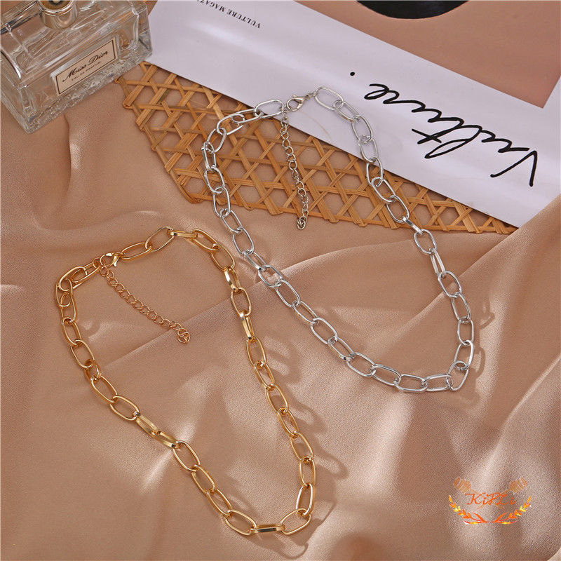 Kalung Rantai,Tebal Individu Fashion Rantai,Uang Gaya Punk,Pendek Perhiasan,Wanita Modis
