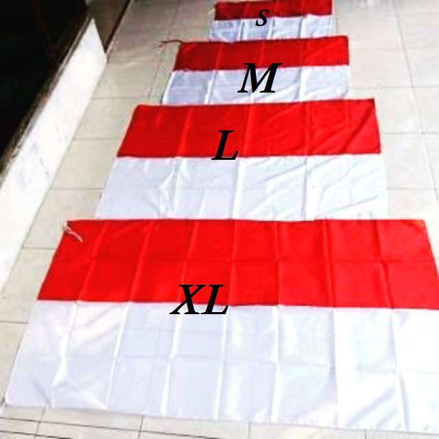 Bendera Kain Merah Putih Ukuran besar kecil tanggung bendera umbul umbul agustusan kain polyester