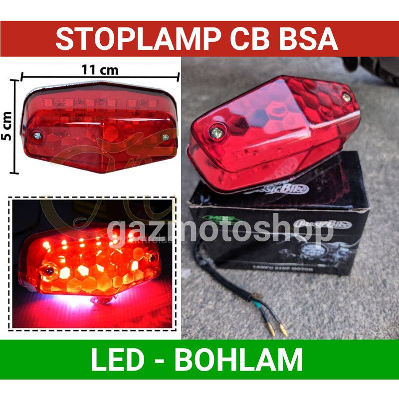 Stoplamp CB BSA LED Kotak Lampu Stop Kodok Belakang CB Glatik HEREX