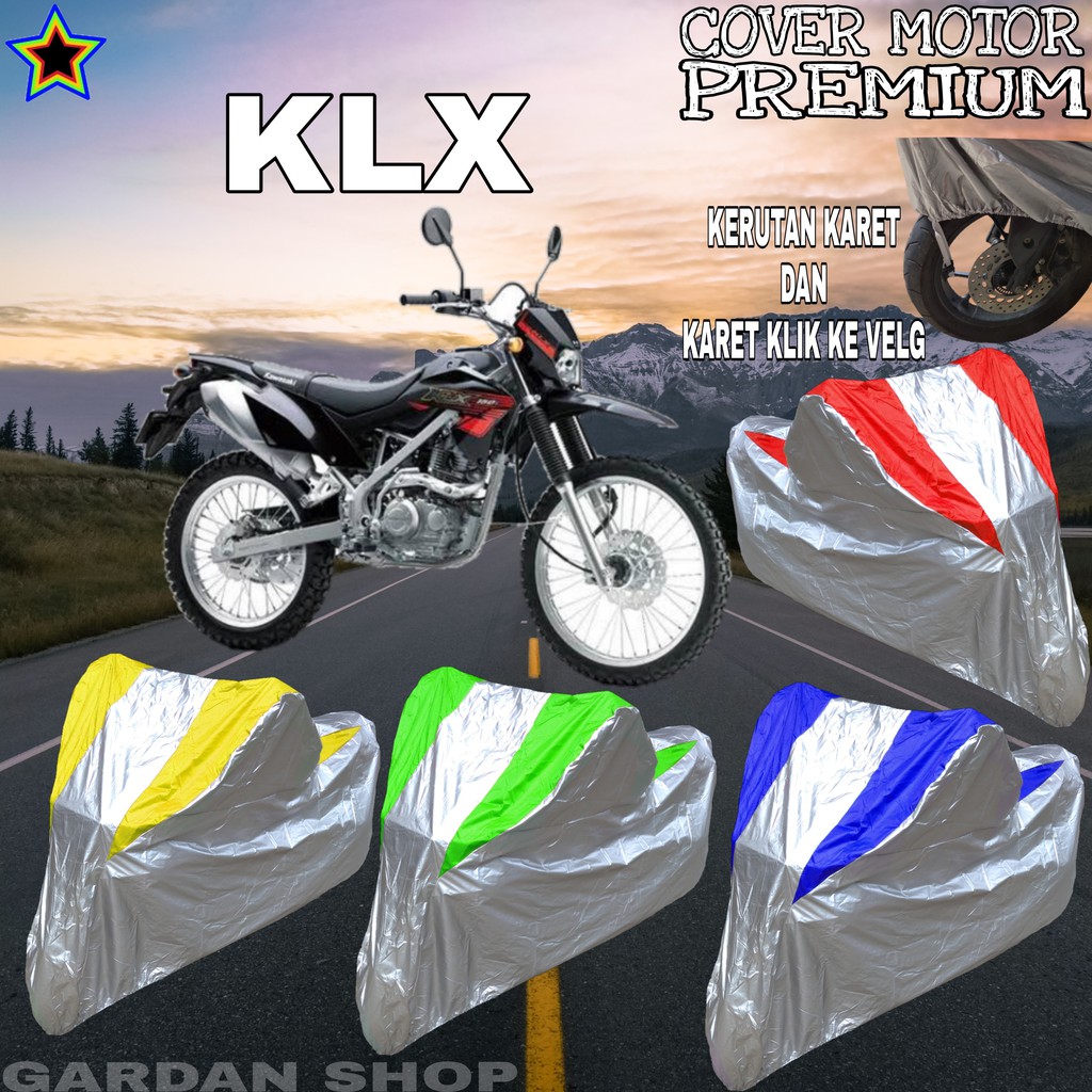 Sarung Motor KLX Silver KOMBINASI Body Cover Klx PREMIUM