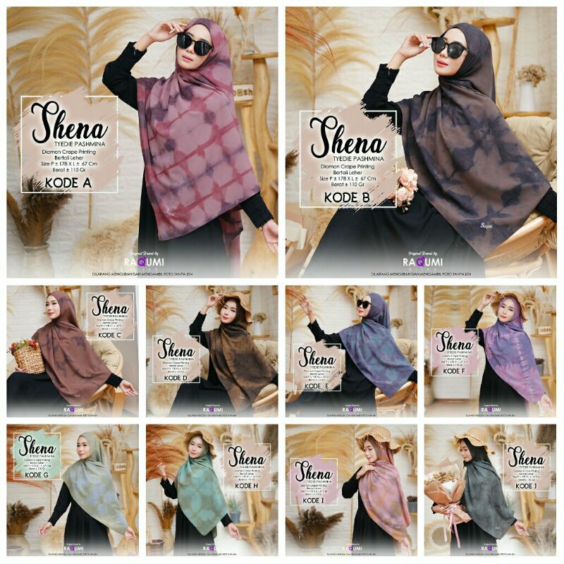 SHENA Tyedie Pasmina Ori RAQUMI Hijab