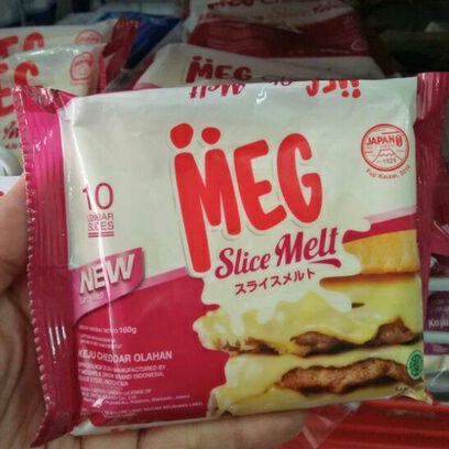 

Meg slice melt 10 lembar keju cheddar olahan mudah leleh