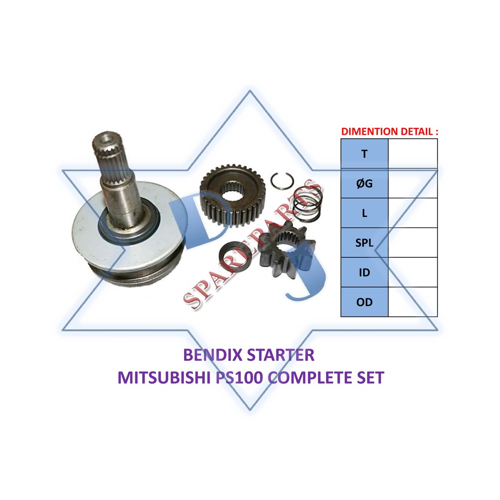 BENDIX STARTER KOMPLIT PS100