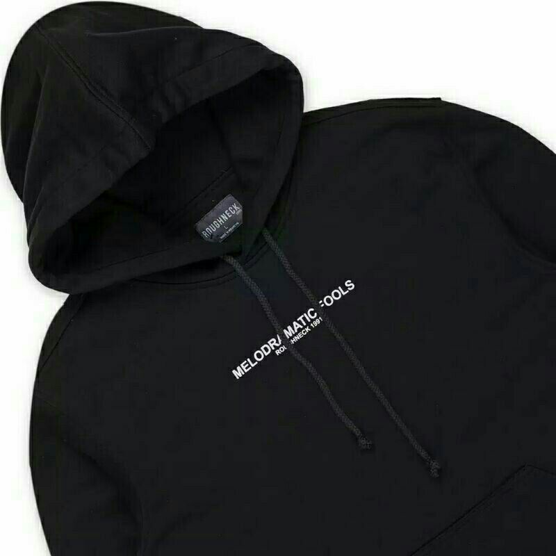 BLACK HOODIE ROUGNECK