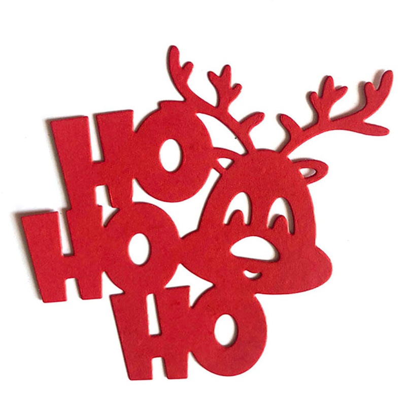 Cetakan Stensil Cutting Dies Motif Ho Ho Ho Ho Ho Bahan Metal Untuk Scrapbook / Craft DIY / Kartu