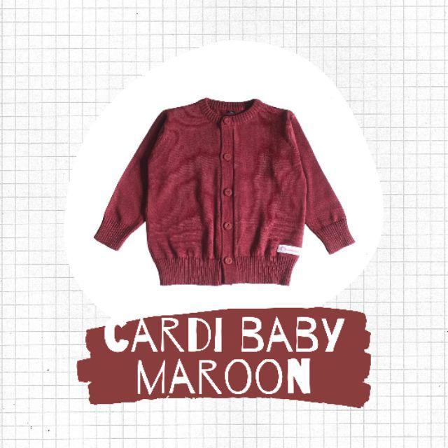 CARDIGAN BAYI 0-4 TAHUN | JAKET BAYI | CARDIGAN BAYI PREMIUM-Maroon