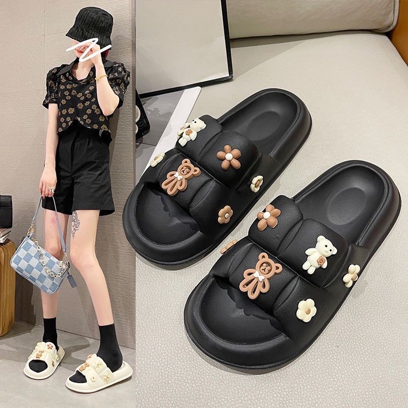 GN-6608-X2 Sandal Selop Jelly Wanita Teddy Bear Import Balance PCU