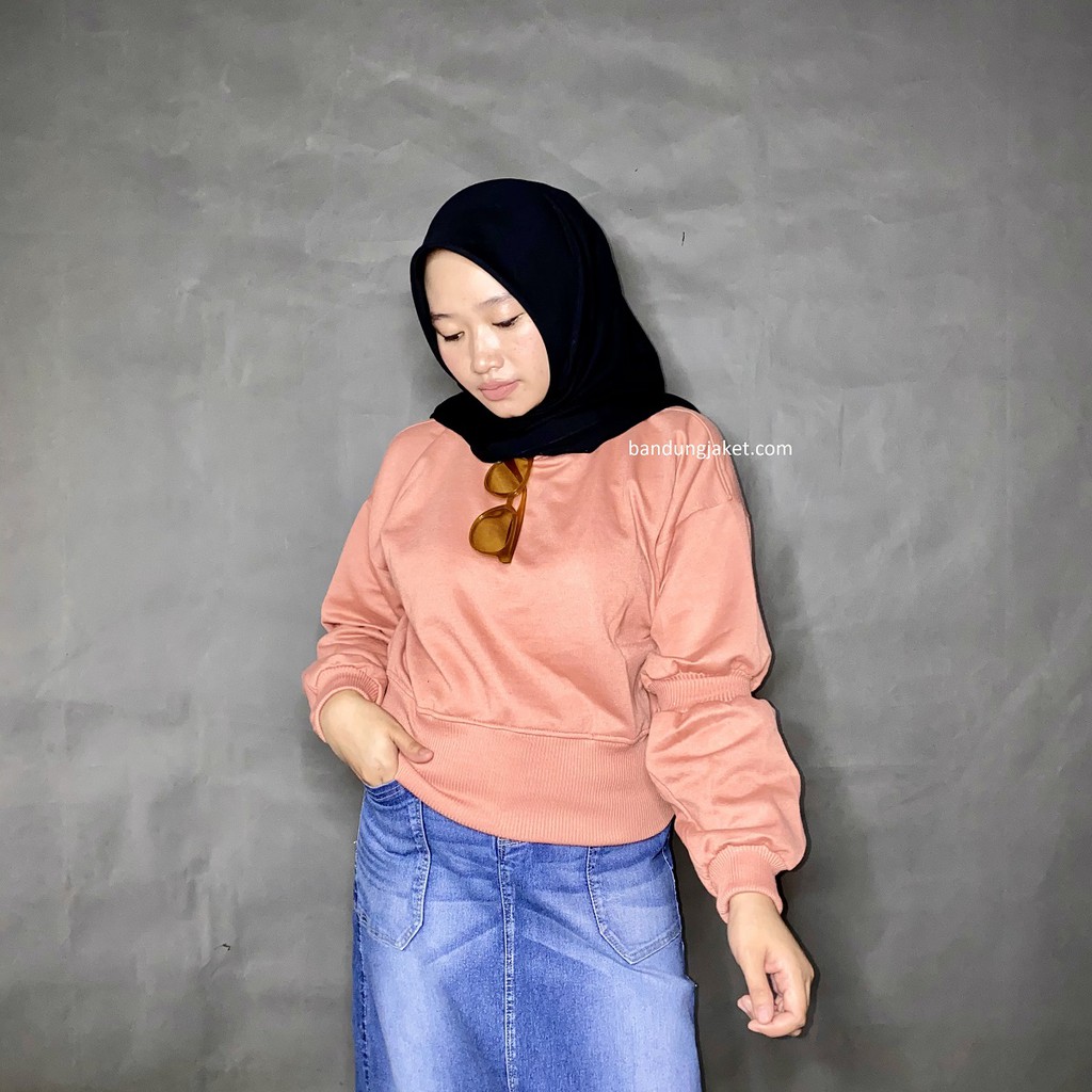 Cordel Croop Sweater II Sweater Croop Model ZARRA Terbaru