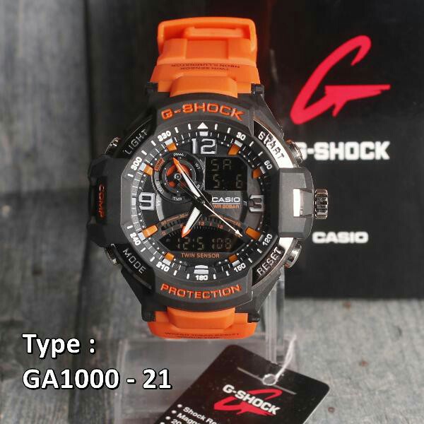 JAM TANGAN PRIA G-SHOCK CASIO GA-1000 PESAWAT SERI COLOR GS