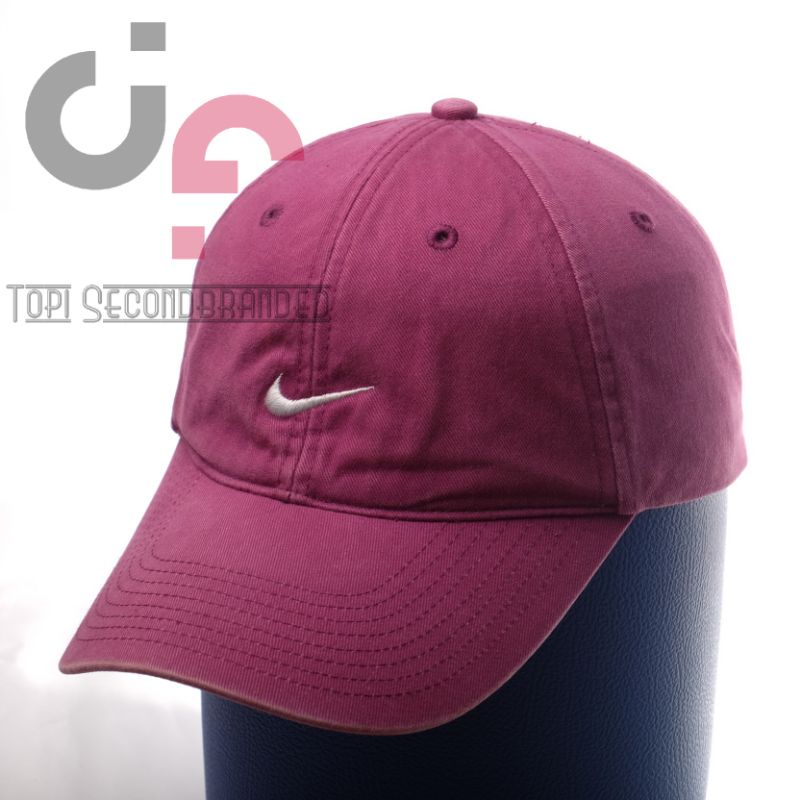 Topi Cap merk Nike warna Magenta , Prelove Bekas Second Original