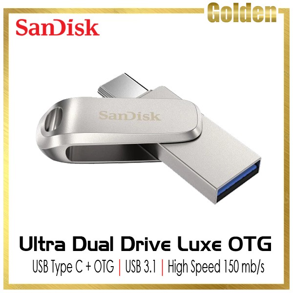 Sandisk OTG USB Type-C Ultra Dual Drive Luxe 32GB 64GB 128GB 256GB Resmi Original