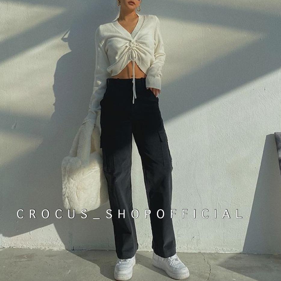 [KODE ZV7EC] [1𝐂𝐫𝐨𝐜𝐮𝐬 ] Celana Cargo Lilac Lylac Thunder Pants / Baggy American Drill