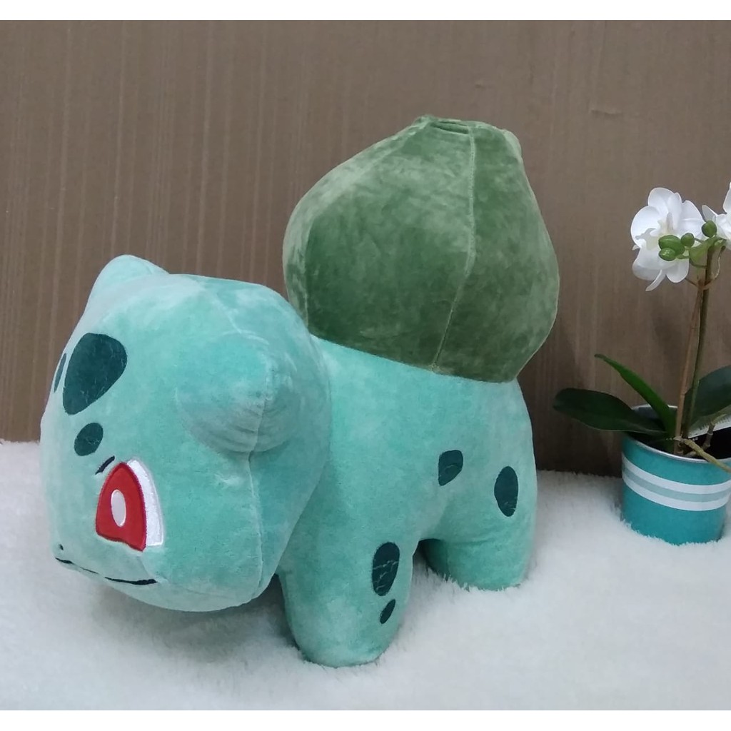 Boneka bulbasaur 40cm/boneka teman pokemon/pikachu/boneka karakter/kado ultah