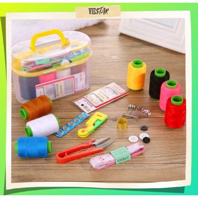 Jual Peralatan jahit sewing box Jumbo paket alat jahit mini peralatan