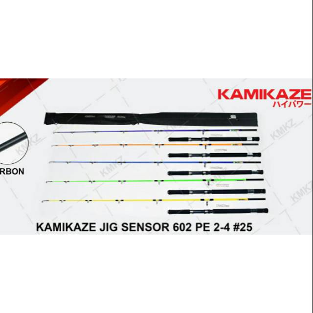 Joran pancing laut kamikaze jig sensor pe 2-4 panjang 1,8m / 180cm