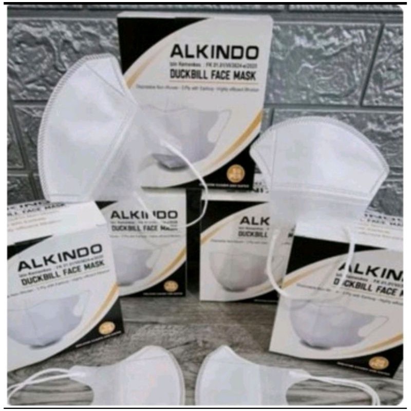 Masker Duckbill alkindo 4 ply 50pcs facemask ccare grosir masker makassar