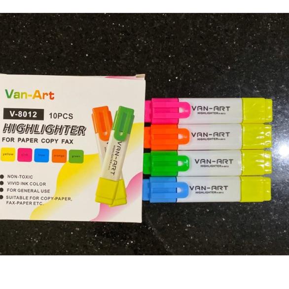 

㊠ PROMO (harga 1 kotak isi 10 biji) highlighter bolak balik 2 warna, highlighter V-8012 ら