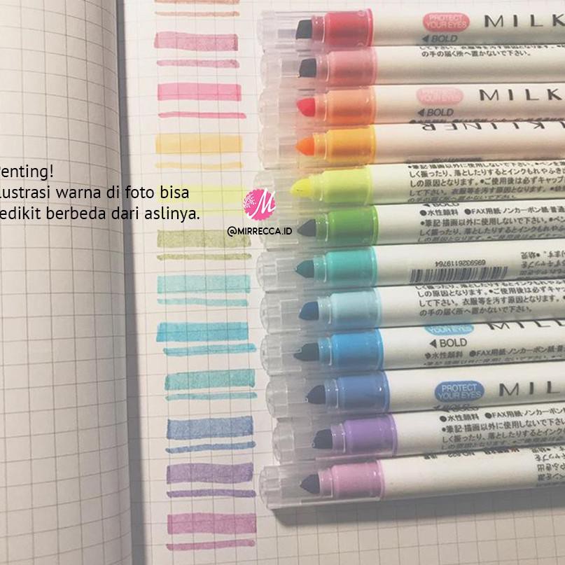 

Wg5Code 12 PCS SET - MILKLINER TWIN TIP HIGHLIGHTER SET(paling laris)T4U2