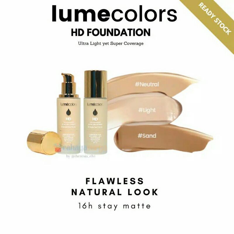 Lumecolors HD Full Coverage Ultra Sand Foundation Lume Color ORIGINAL BPOM