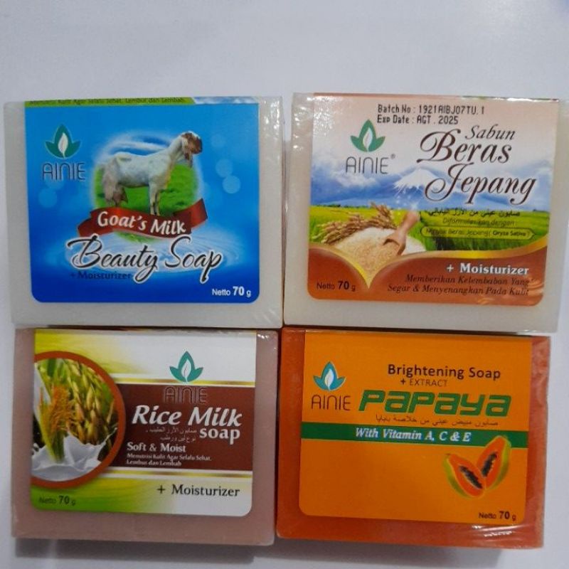 Sabun beras ainie 70g / sabun susu kambing /goat milk /papaya