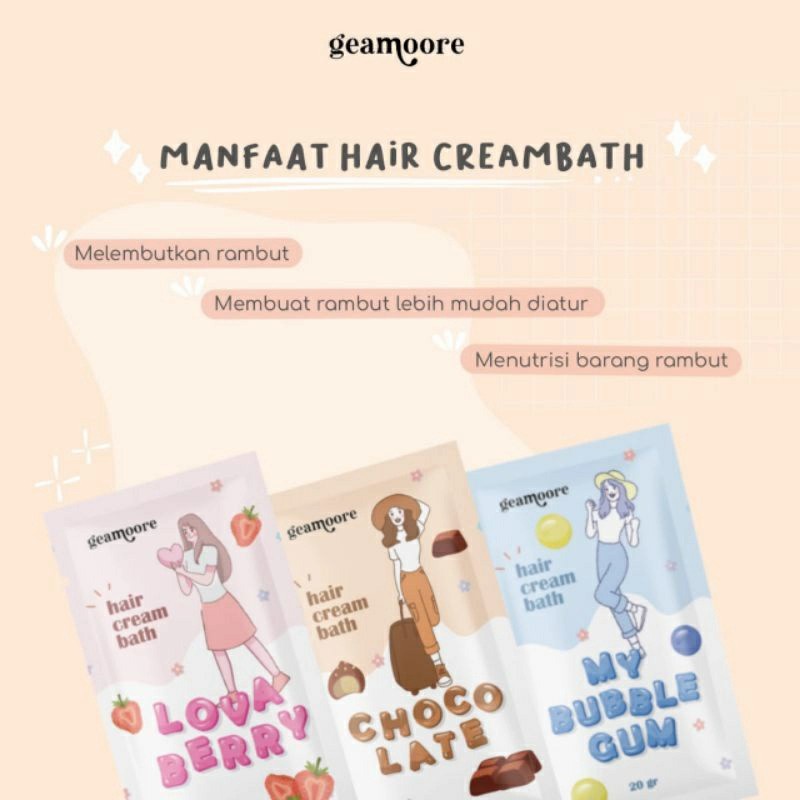 HAIR CREAMBATH GEAMOORE 20 GRAM / MASKER RAMBUT GEAMOORE 20 GR