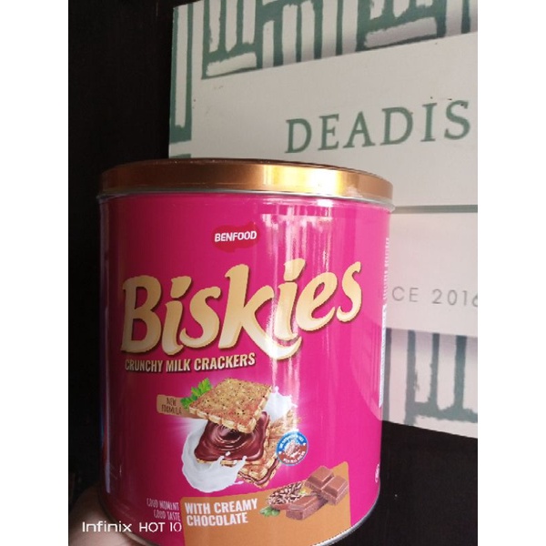 Biskies Crunchy Milk Crackers Biskies Kaleng Coklat Biskies Coklat