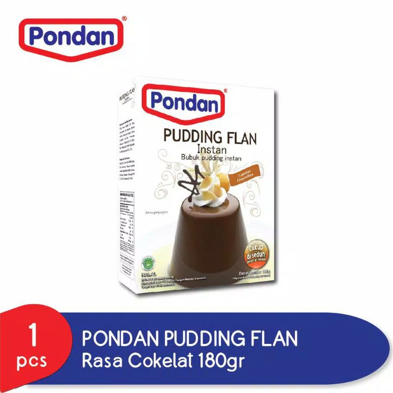 

Pondan Pudding Flan Rasa Cokelat 180gr