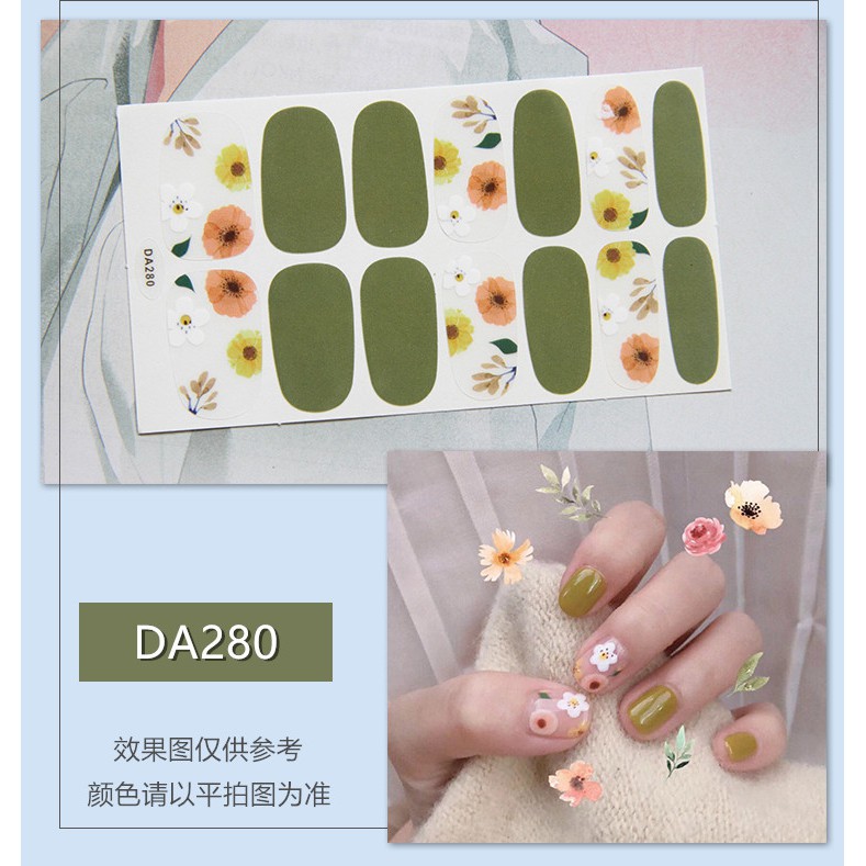 &lt;Jjoygirl&gt;DA Nail Sticker Motif / Sticker Kuku / Stiker Kuku / Nail Stiker Glitter / Stripes Design