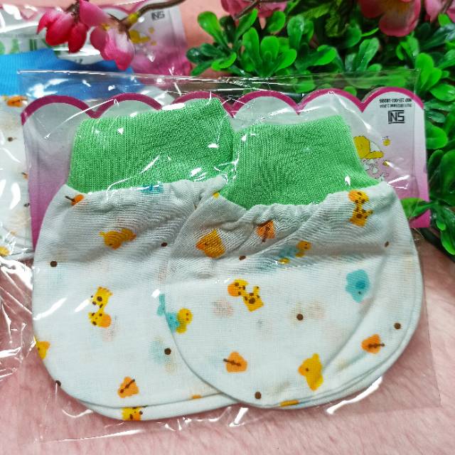 Ss#5004 Sarung Tangan Kaki Baby New Born Okiyo / Perlengkapan Bayi Baru Lahir (3pasang)