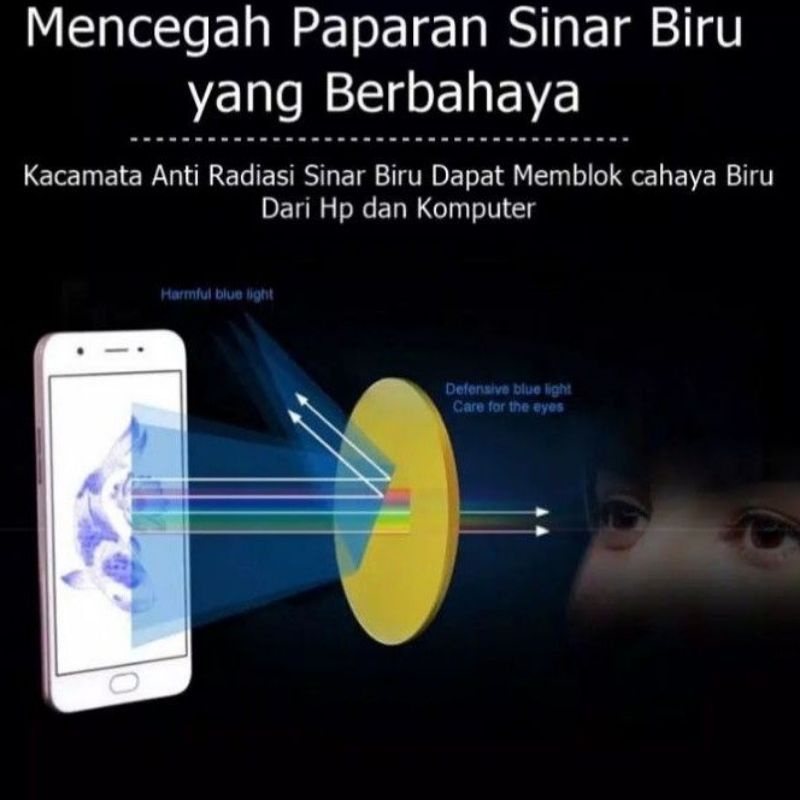 AR003 KACAMATA ANTI RADIASI BLUE RAY UNTUK KOMPUTER LENSA NORMAL PRIA WANITA