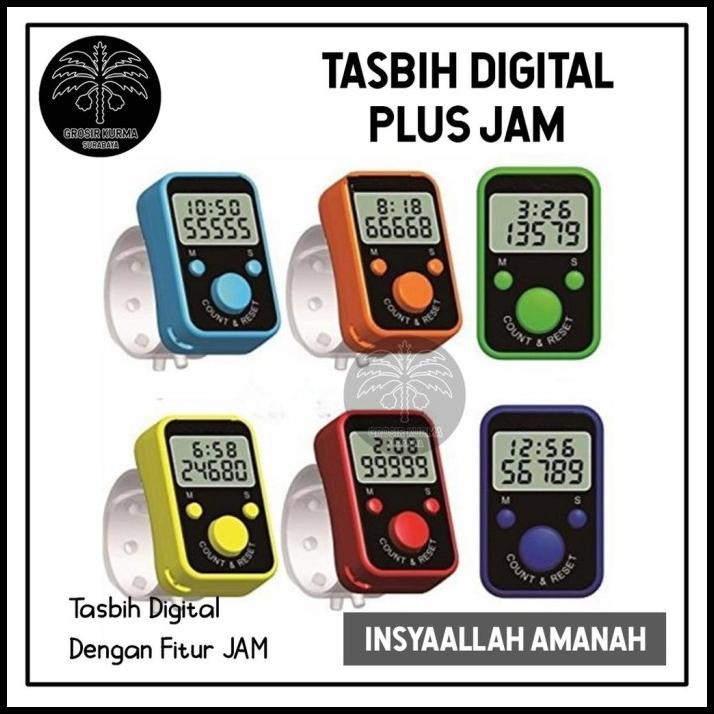 Tasbih Digital Led Alarm Buzzer Model Cincin Box Mika Miniatur Arab