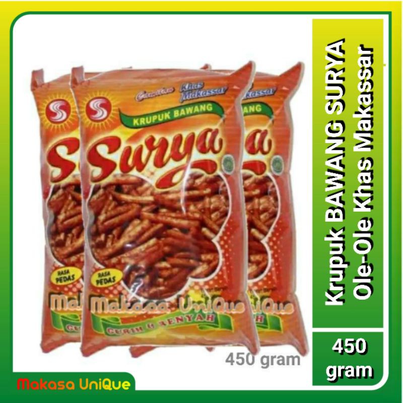 

KRUPUK BAWANG SURYA 450g Cemilan Khas Makassar