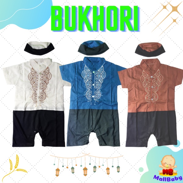 Baju Koko Bayi 6-12 Bulan Romper Jumper Koko Bayi 0-6 Bulan + Peci - Trend Vos