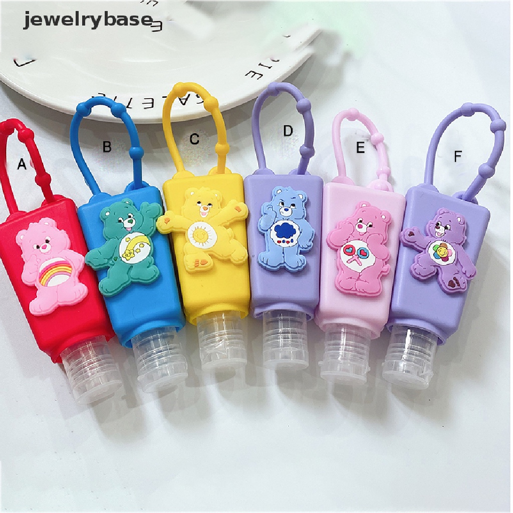 Holder Botol Hand Sanitizer Portabel Bahan Silikon Bentuk Beruang Untuk Mandi