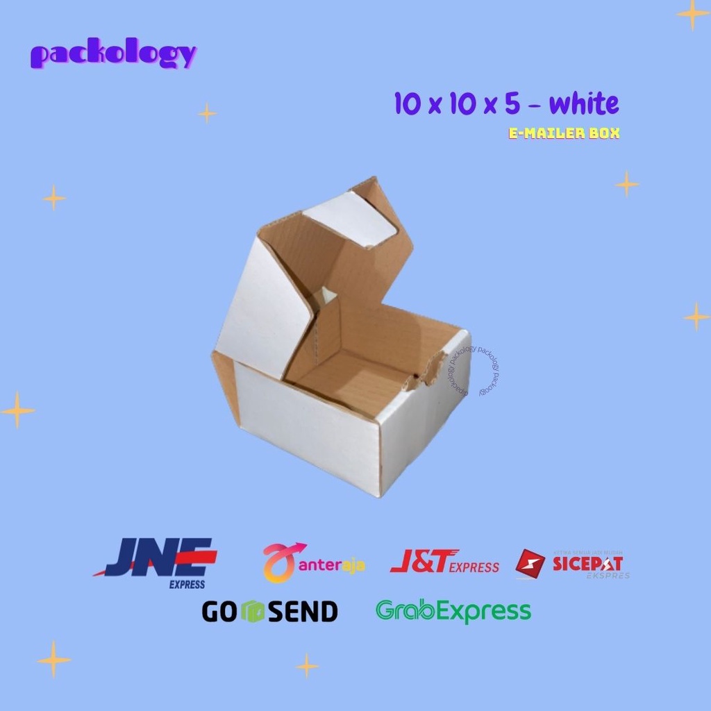 BOX/KARDUS/DUS DIE CUT 10x10x5 cm PIZZA PACKAGING POLOS OLSHOP (best seller untuk barang kecil)-3