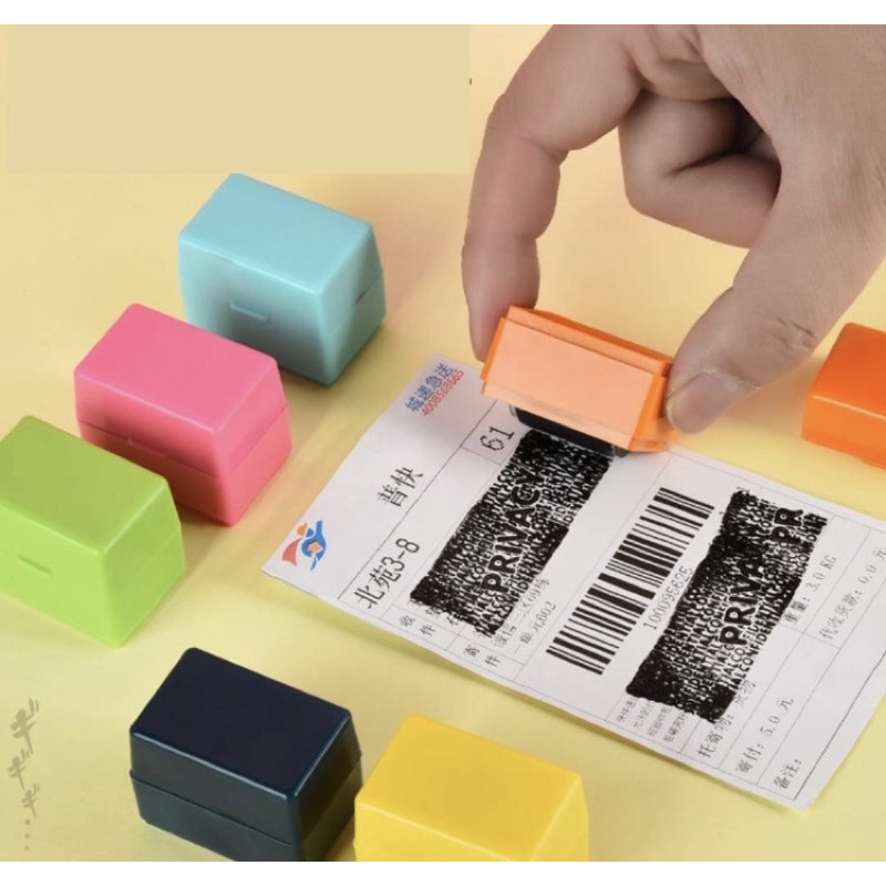 Stamp Roller Alat Menutup Menghapus Alamat dan Nama Resi Stempel Alat Pelindung Data Privacy Portable