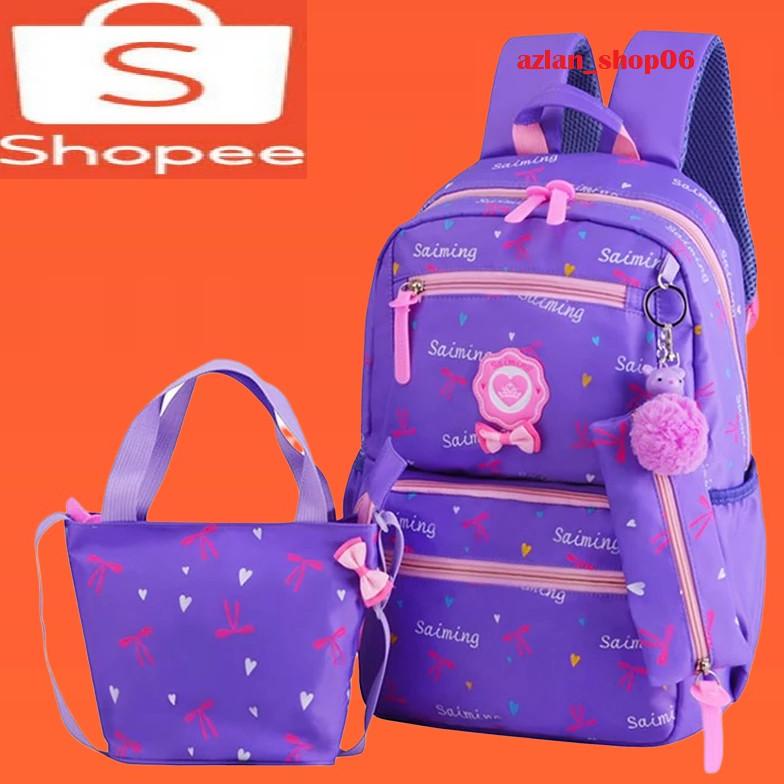 Azlan_Shop06 - Tas Ransel Anak Sekolah Wanita / Tas Ransel Anak Terbaru 2021  Tas Sekolah Sd Smp Sma