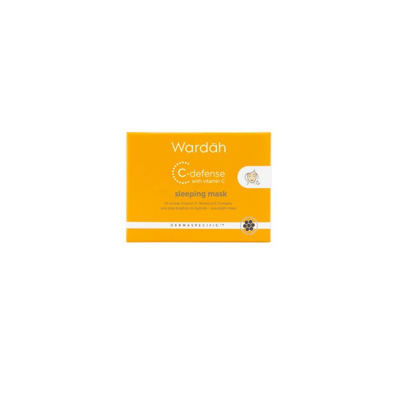 Wardah C-Defense Sleeping Mask 30g-Gel Dengan Hi-grade Vitamin C