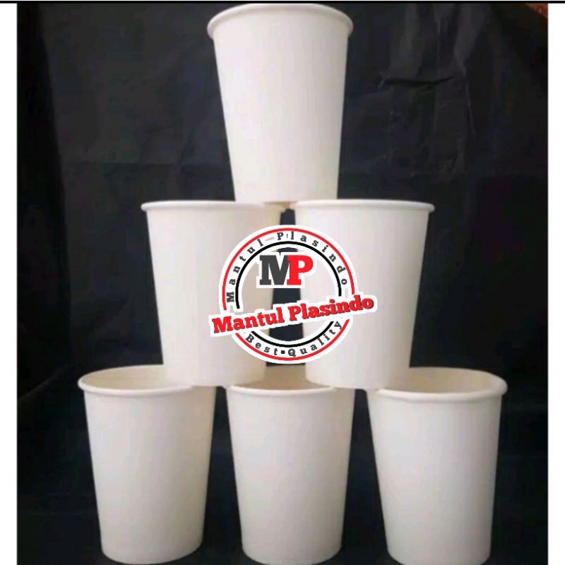 isi 50pcs Papercup 8oz Polos &amp; 9oz