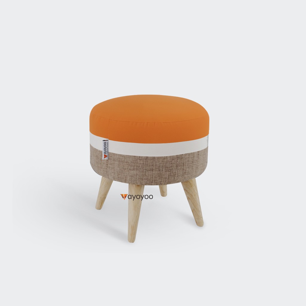 Ayoyoo Orange Macaroon Moon Stool Kursi