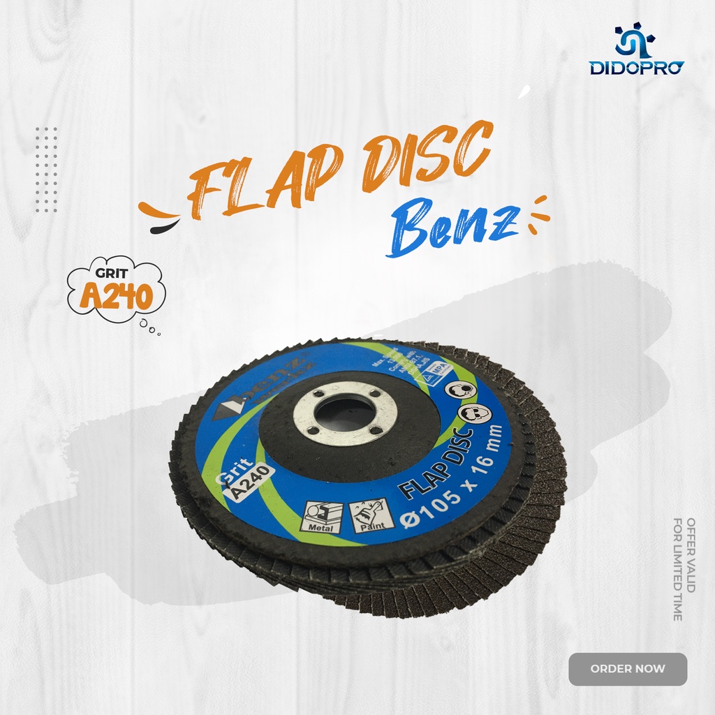 Flap Disc Benz 4” grit 60 / Mata Gerinda Amplas / Amplas Susun