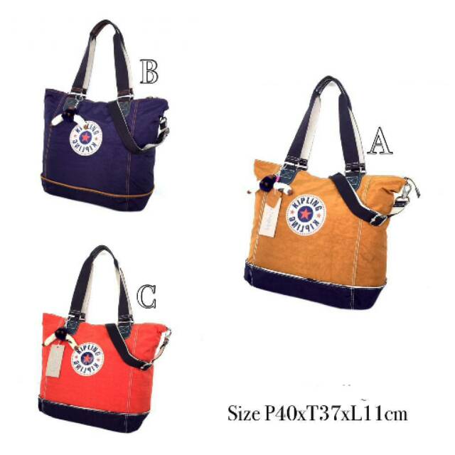 Kipling shopper large shoulder bag with removable shoulder strap tas totebag authentic asli original