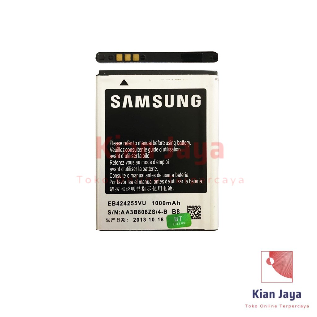 Baterai Samsung Corby 2 S3850 S3853 M350 SEEK T369 Original OEM Batre Batrai Battery Hp EB424255VU Ori