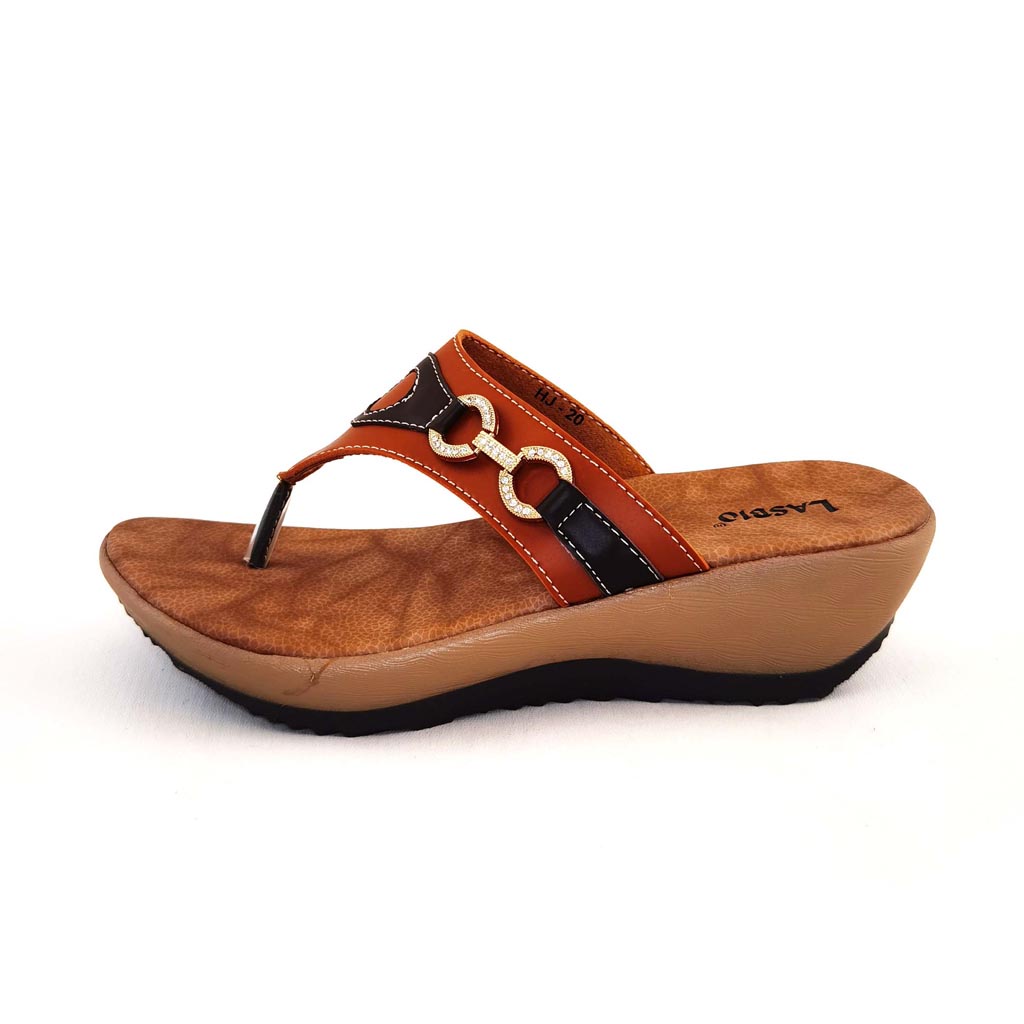 Sandal Jepit Wedges Kasual Wanita Lasbio HJ20