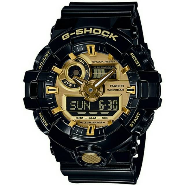 Casio Mens G-Shock GA-710GB-1A Analog Digital Sport Watch Original GA-710GB-1ADR