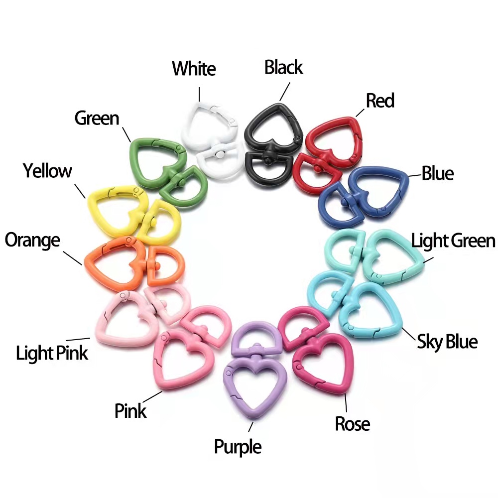 Seatbelt Keychain Love Warna-Warni Harga/10Pc