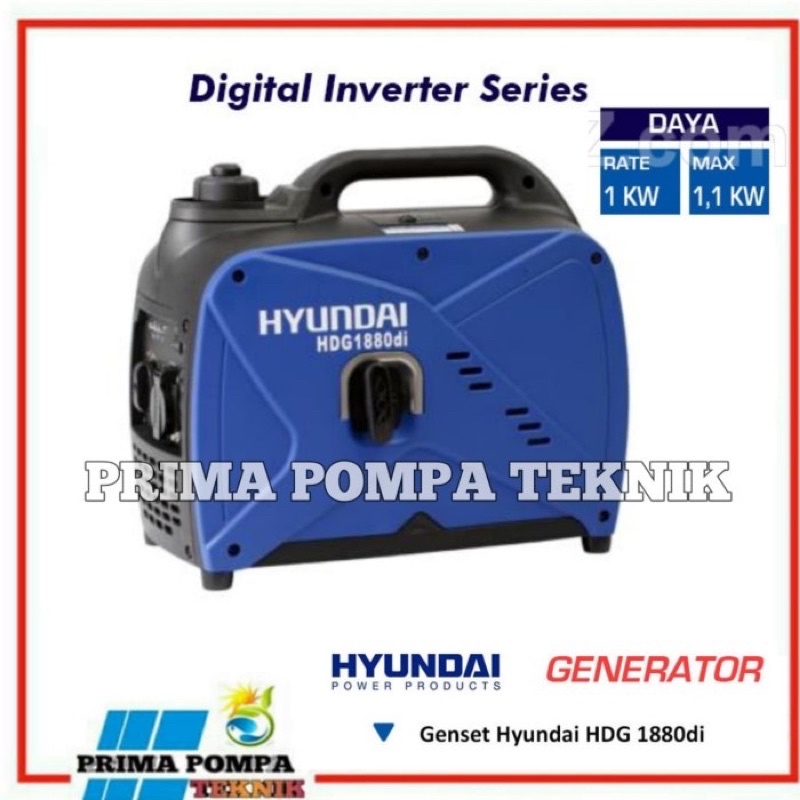 Genset portable inverter hyundai HDG1880DI Genset besin 1000 watt silent Hyundai hdg 1880 Genset